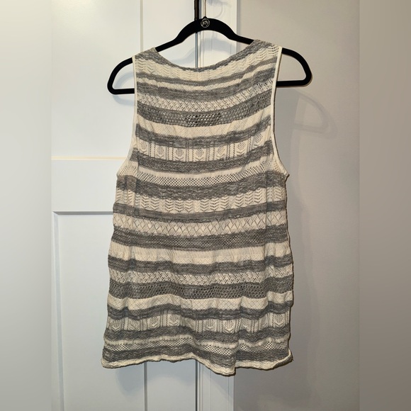 Lucky Brand White and Gray Embroidered Blouse - Picture 3 of 4